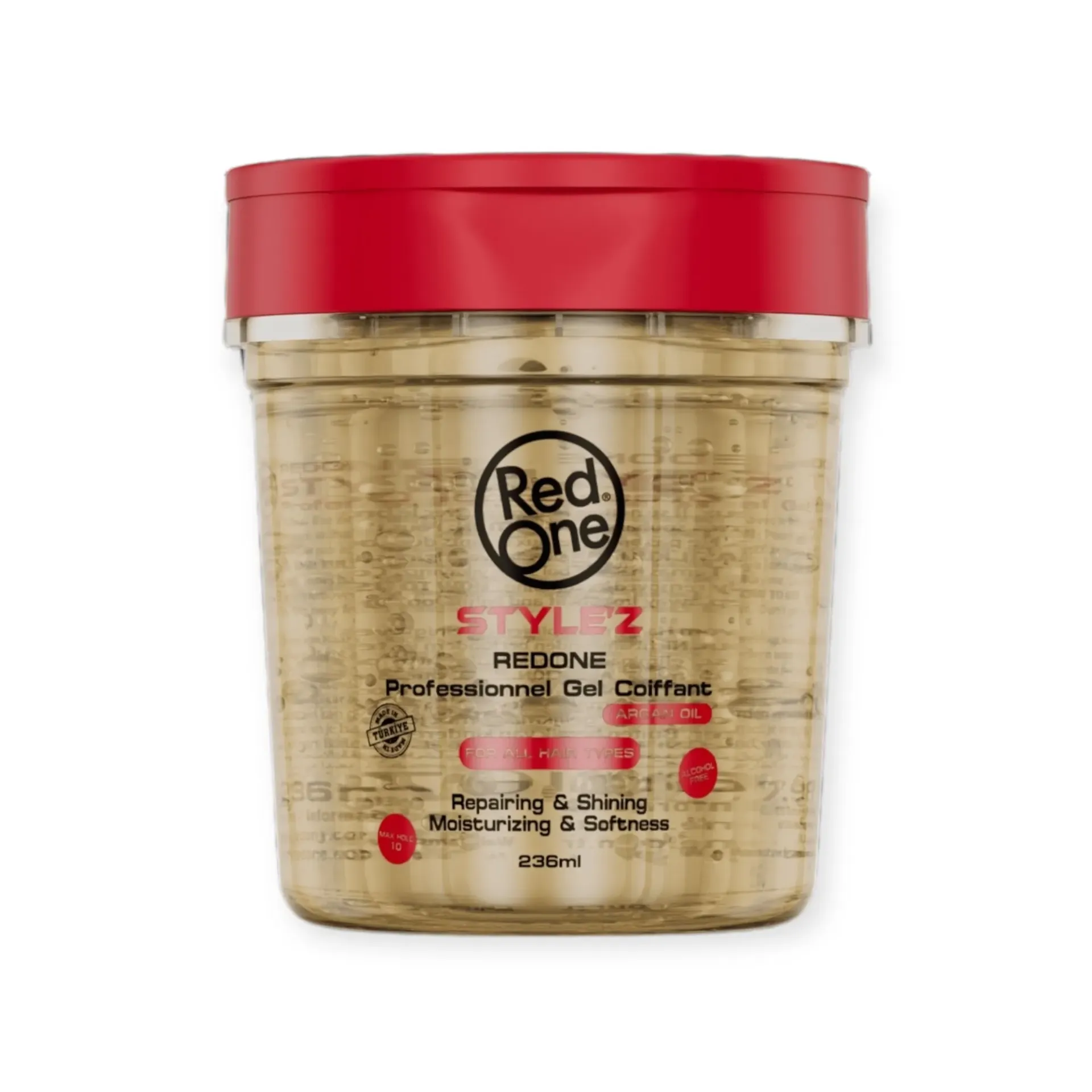 [REDONE‑HAIR‑GEL‑STYLEZ‑ARGAN‑236] RedOne | Hair Gel | Stylez Argan Oil | 236ml