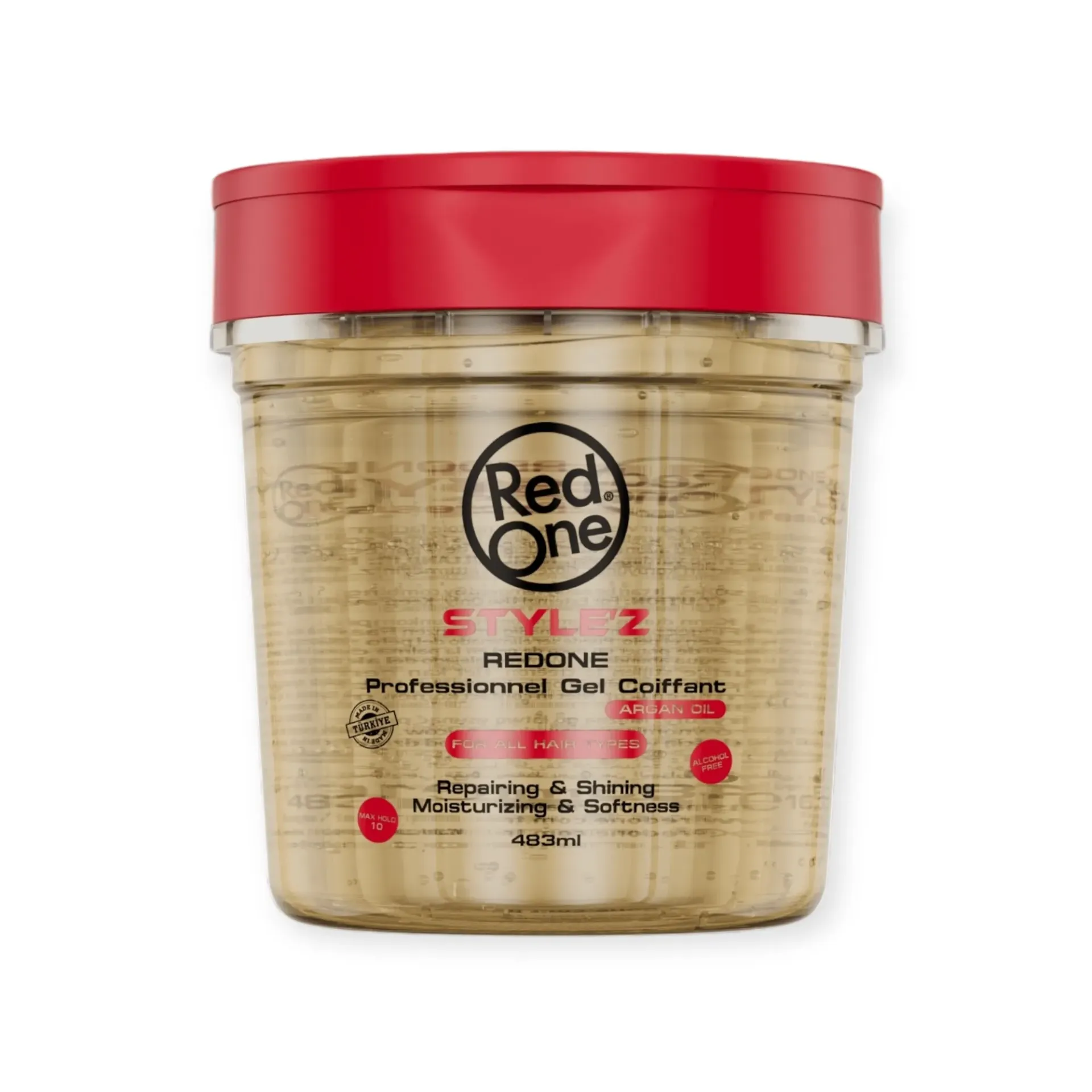 [REDONE‑HAIR‑GEL‑STYLEZ‑ARGAN‑483] RedOne | Hair Gel | Stylez Argan Oil | 483ml