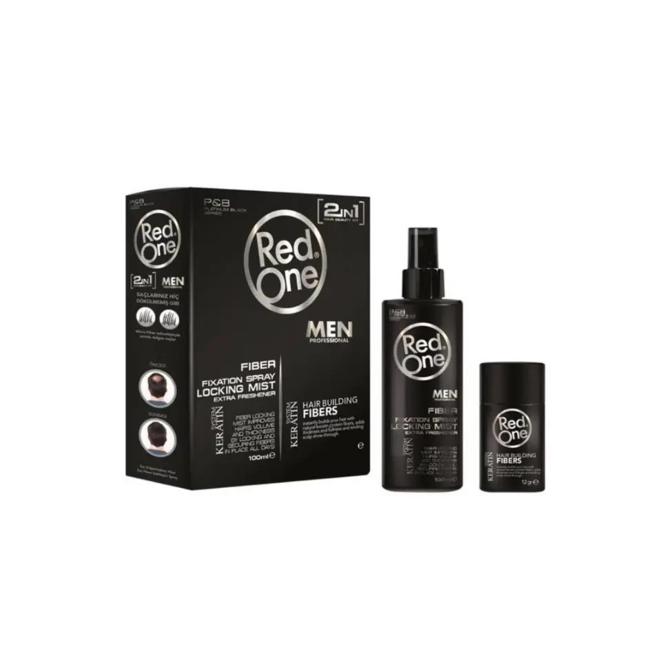 [RedOne | Hair Fiber Topic Set | Dark Brown | 100ml + 12gr] RedOne | Hair Fiber Topic Set | Dark Brown | 100ml + 12gr