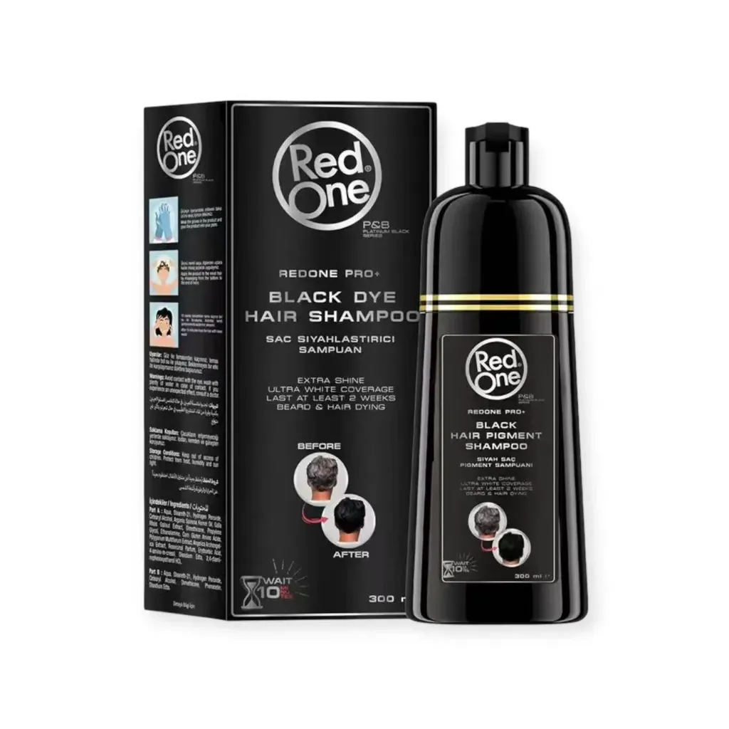 [REDONE‑BLACK‑DYE‑HAIRSHAMPOO‑300] RedOne | Black Dye Hair Shampoo | 300ml