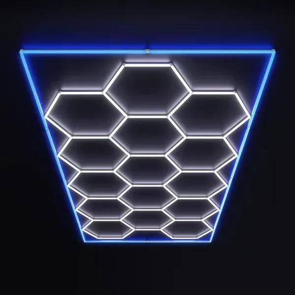 [HEX-HLT1-BLUE] Salon Lighting | Hexagon Light | Blue