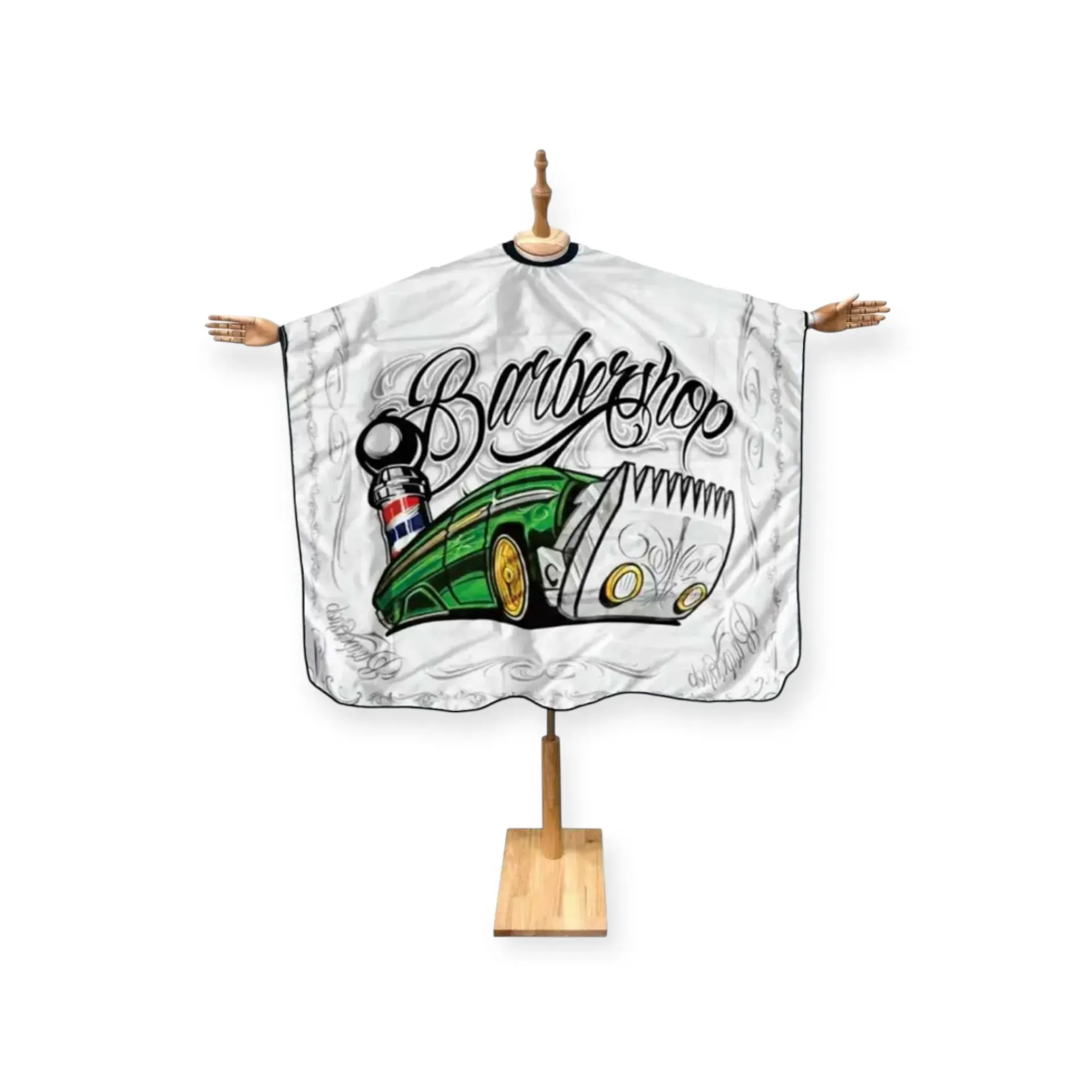 [AN-06 Super White] DITA Barber Cape – Super White Clipper Art Edition