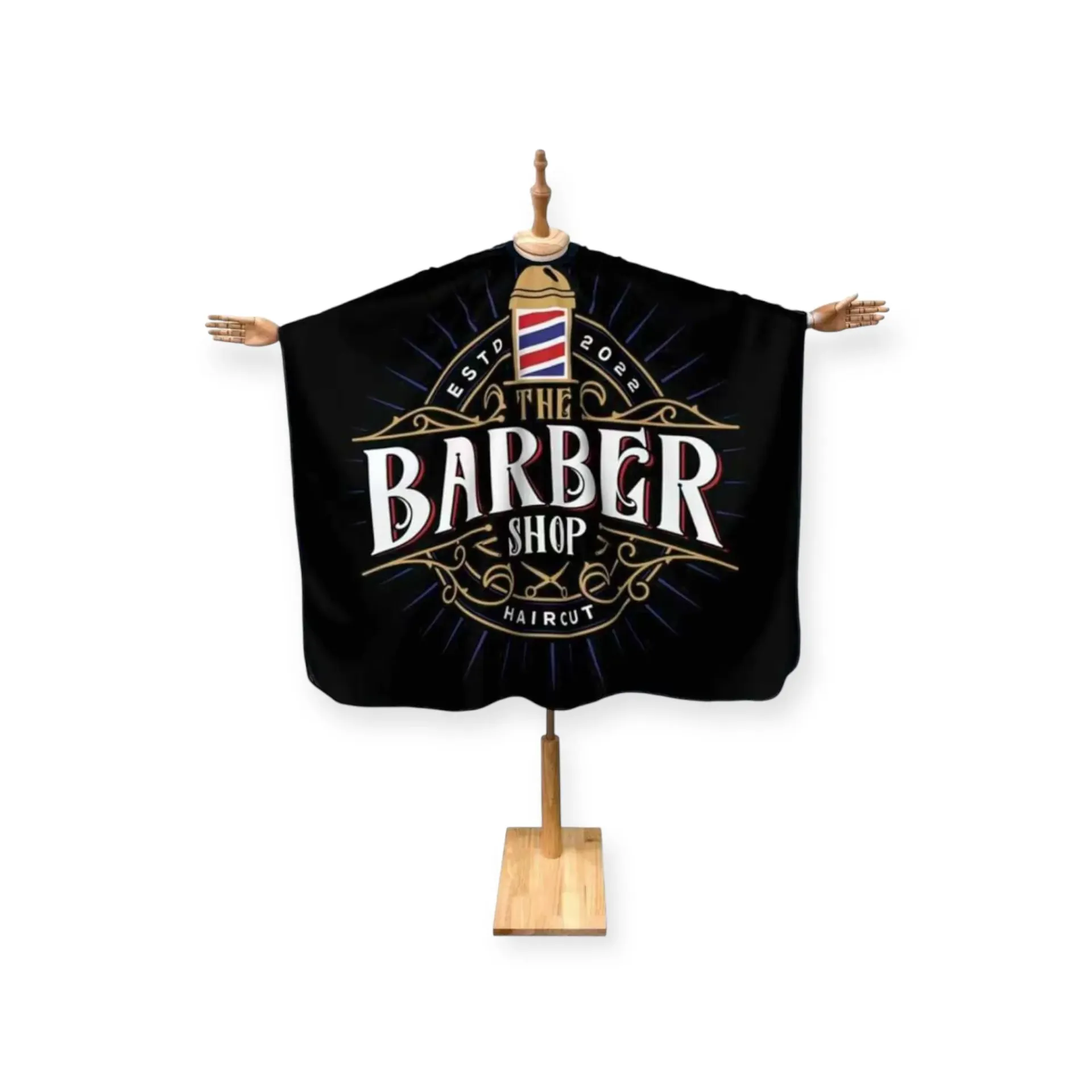 [AN-08 Super Black] DITA Barber Cape – Super Black Vintage Barber Edition