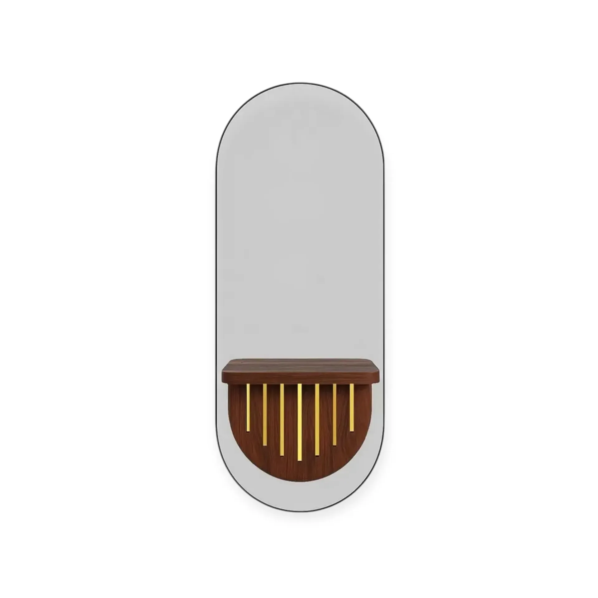 [JS-05 Barok & Gold] DITA Salon Mirror | JS-05 | Barok & Gold | LED with Power Sockets & Dryer Holder