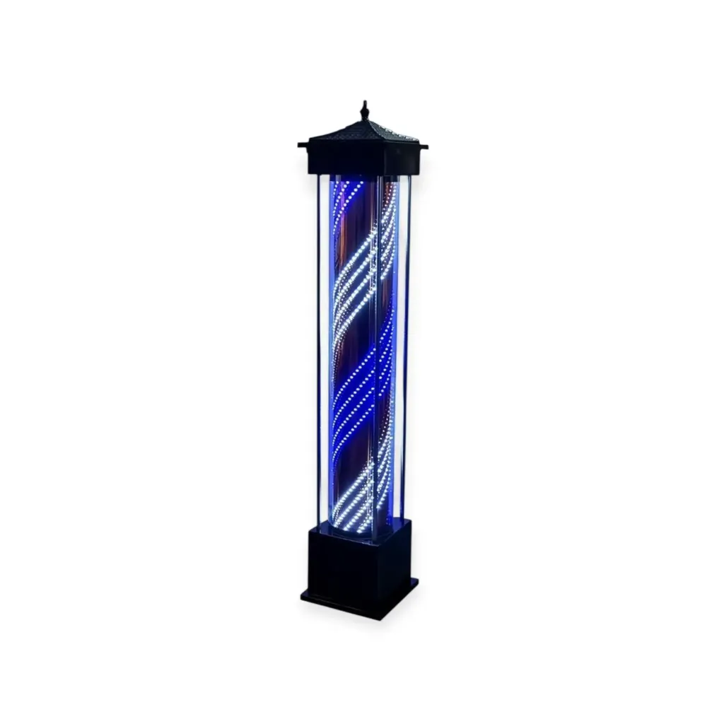 DITA Professionele LED Barber Pole BP-01 – Zwart | 180 cm