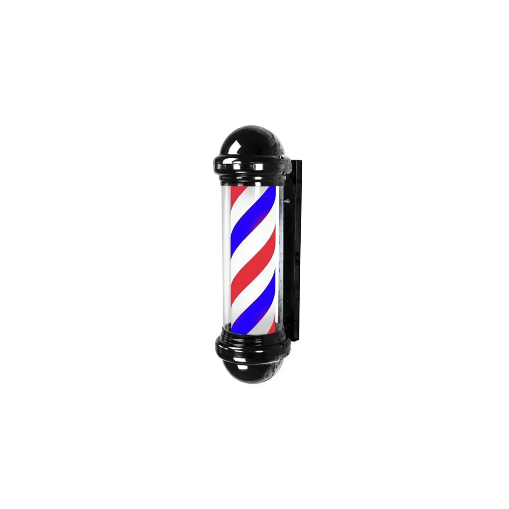 [BP-04 Black 98,5 cm] DITA Barber Pole Black BP-04 98.5cm | LED Rotating Classic Barbershop Sign