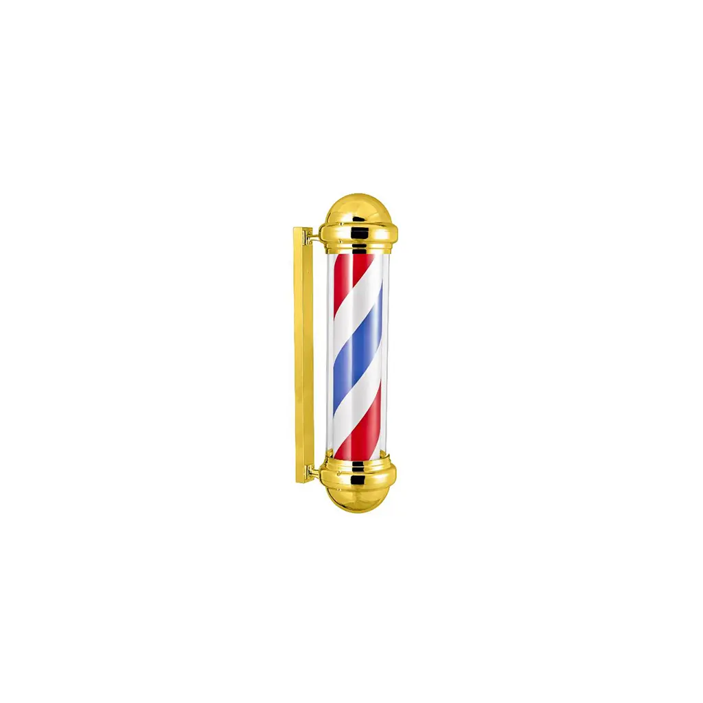 [BP-05 Gold 128,5 cm] DITA Barber Pole Gold BP-05 128.5cm | LED Rotating Classic Barbershop Sign