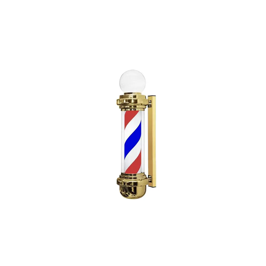 [BP-08 Gold 140 cm] DITA Barber Pole Gold BP-08 140cm | LED Rotating Barbershop Sign