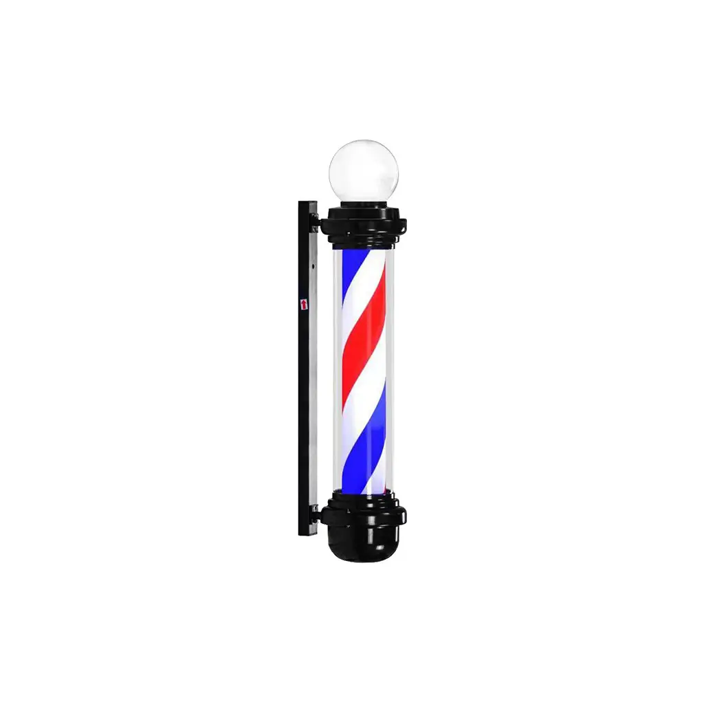 [BP-09 Black 170 cm] DITA Barber Pole Black BP-09 170cm | LED Rotating Classic Barbershop Sign