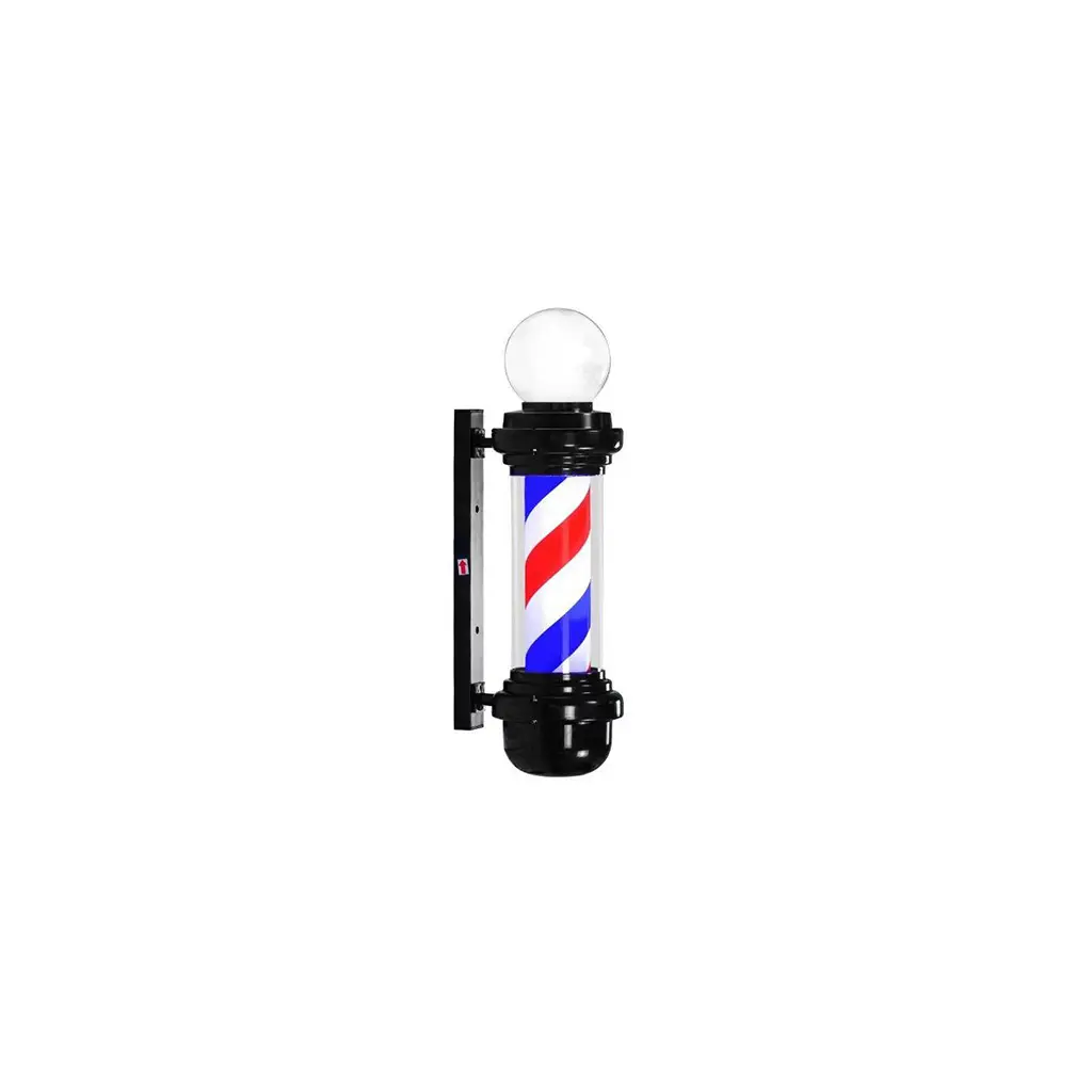 [BP-02 Black 98cm] DITA Barber Pole Black BP-02 98cm | LED Rotating Classic Barbershop Sign