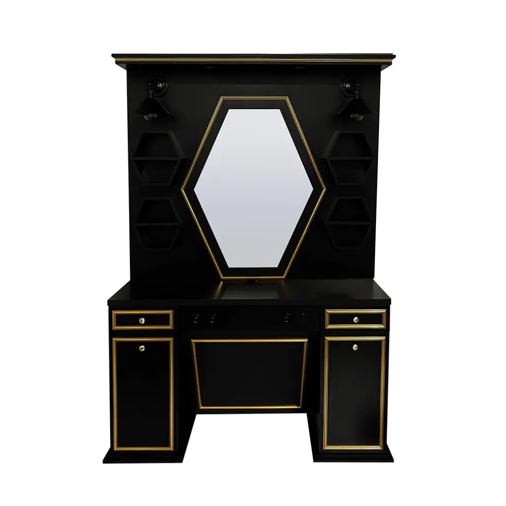 [MIRROR-MS19-BLKGD] Mirror Station | MS-19 | Black & Gold