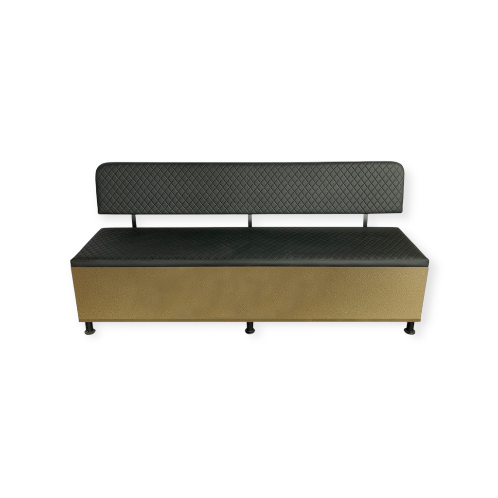 [Waiting Sofa | WS-01 | Black & Gold | 180cm] Waiting Sofa | WS-01 | Black & Gold | 180cm