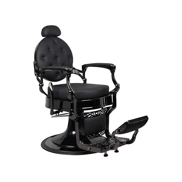 Barber Chair FR-58023-A3 | Black Chrome | New York Black (004)