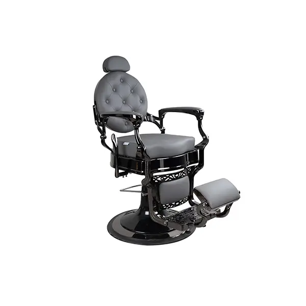 Barber Chair FR-58023-A3 | Black Chrome | New York Grey (034)