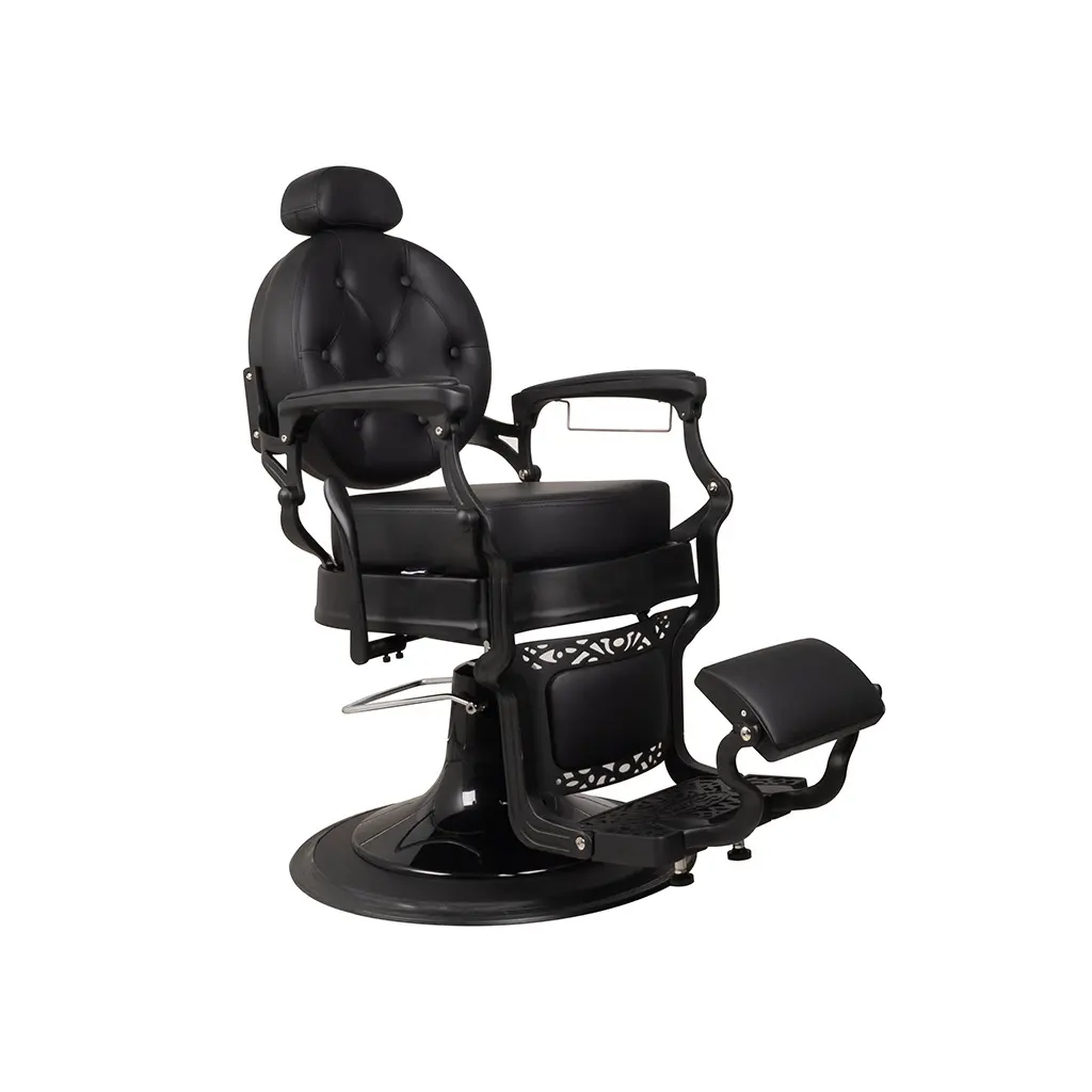 Barber Chair FR-58019-A3 | Black Matte | Extra Thick | Abu Dhabi Black (004)