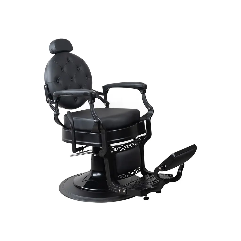 Barber Chair FR-58019-A3 | Black Matte | Dubai Black (004)