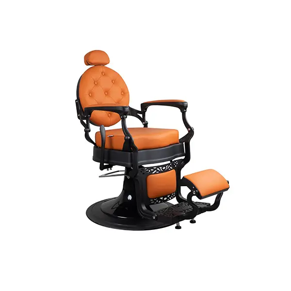 Barber Chair FR-58019-A3 | Black Matte | Dubai Orange (027)