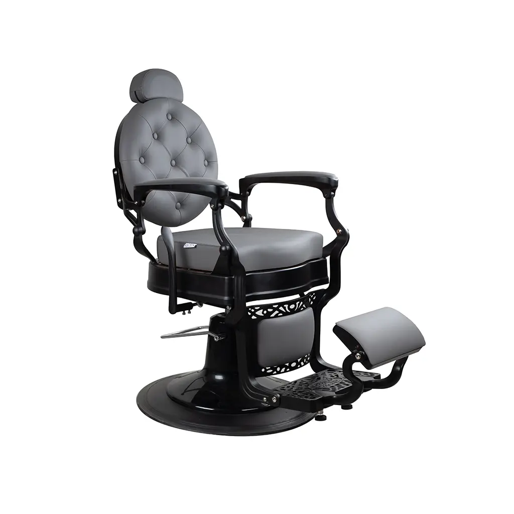 Barber Chair FR-58019-A3 | Black Matte | Dubai Grey (034)