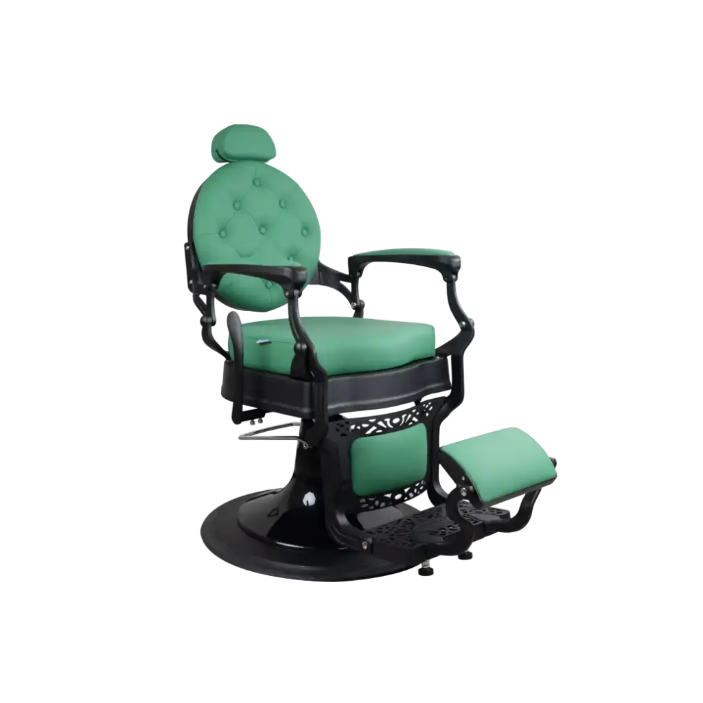 Barber Chair FR-58019-A3 | Black Matte | Dubai Green (029)