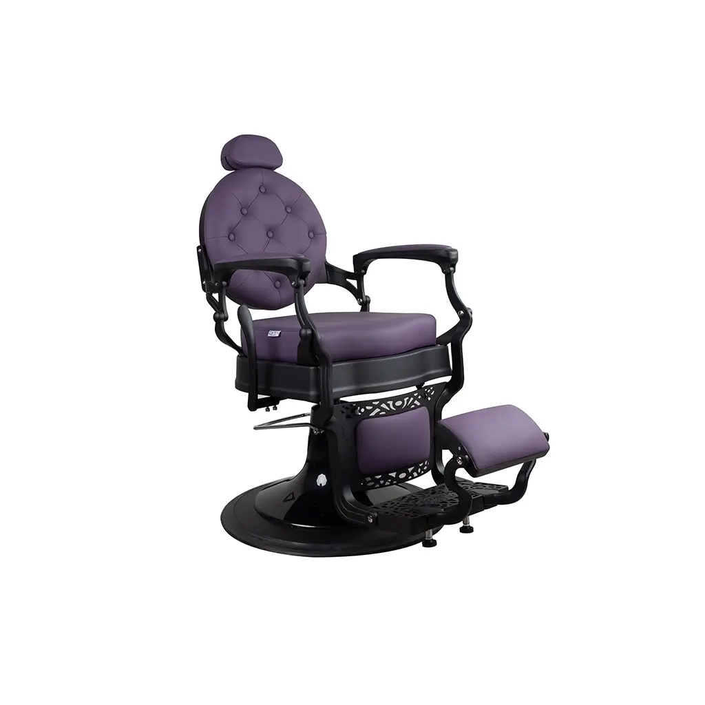 Barber Chair FR-58019-A3 | Black Matte | Dubai Purple (030)