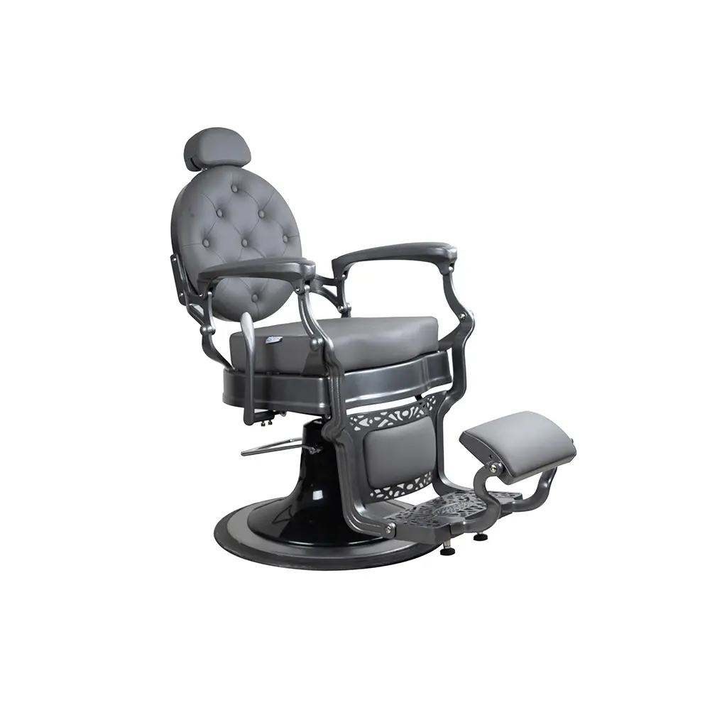 Barber Chair FR-58014-HC | Brushed Grey | Edmonton Grey (034)
