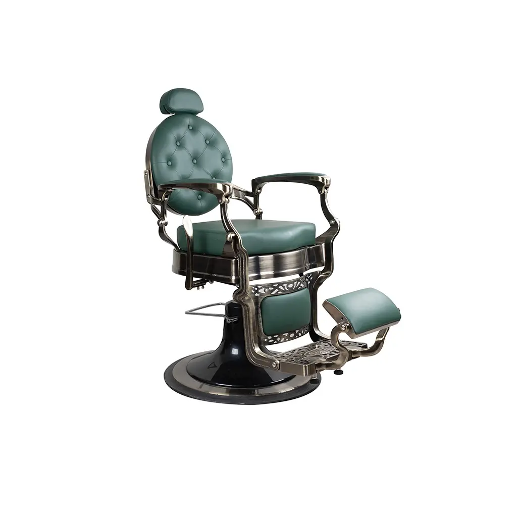 Barber Chair FR-58014-HC | Bronze Chrome | Winnipeg Green (026)