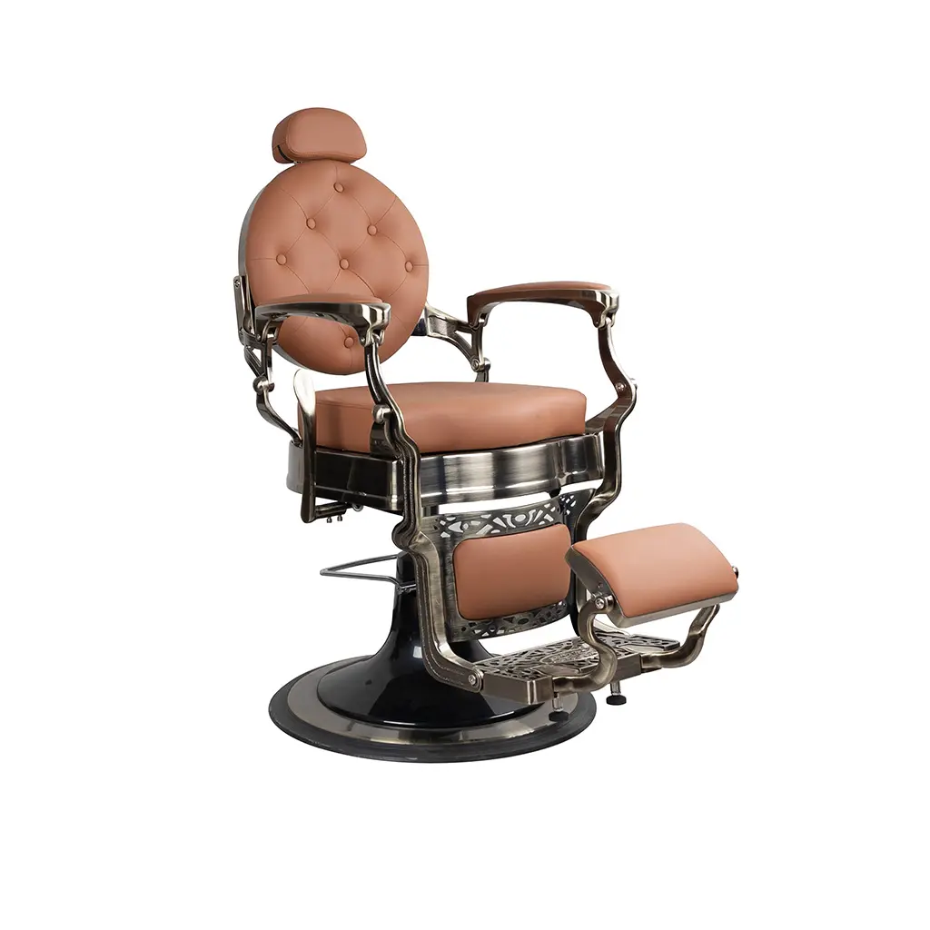 Barber Chair FR-58014-HC | Bronze Chrome | Winnipeg Orange (031)