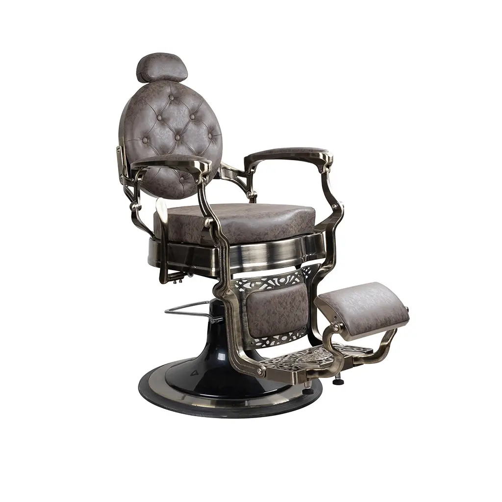 Barber Chair FR-58014-HC | Bronze Chrome | Winnipeg Brown (005)