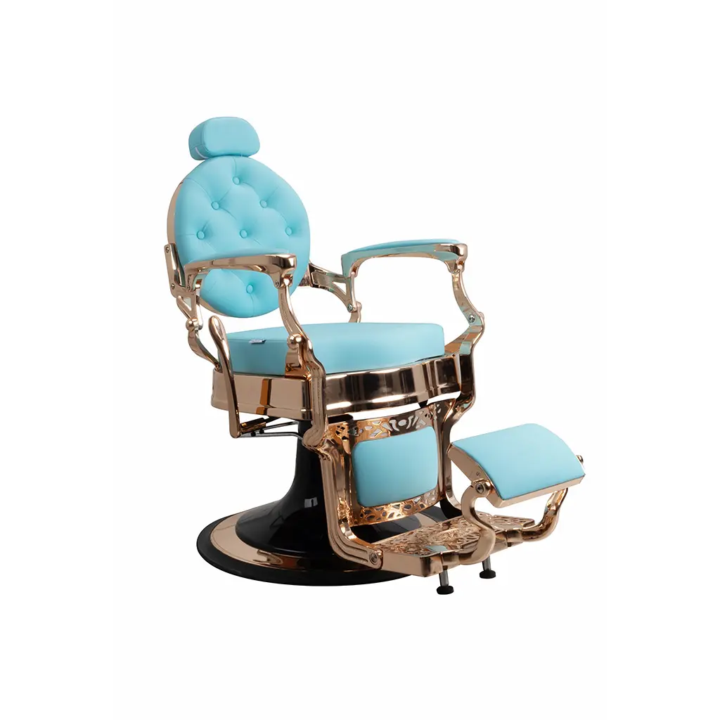 Barber Chair 58014-HC | Rose Gold Frame | Utrecht Blue (039)