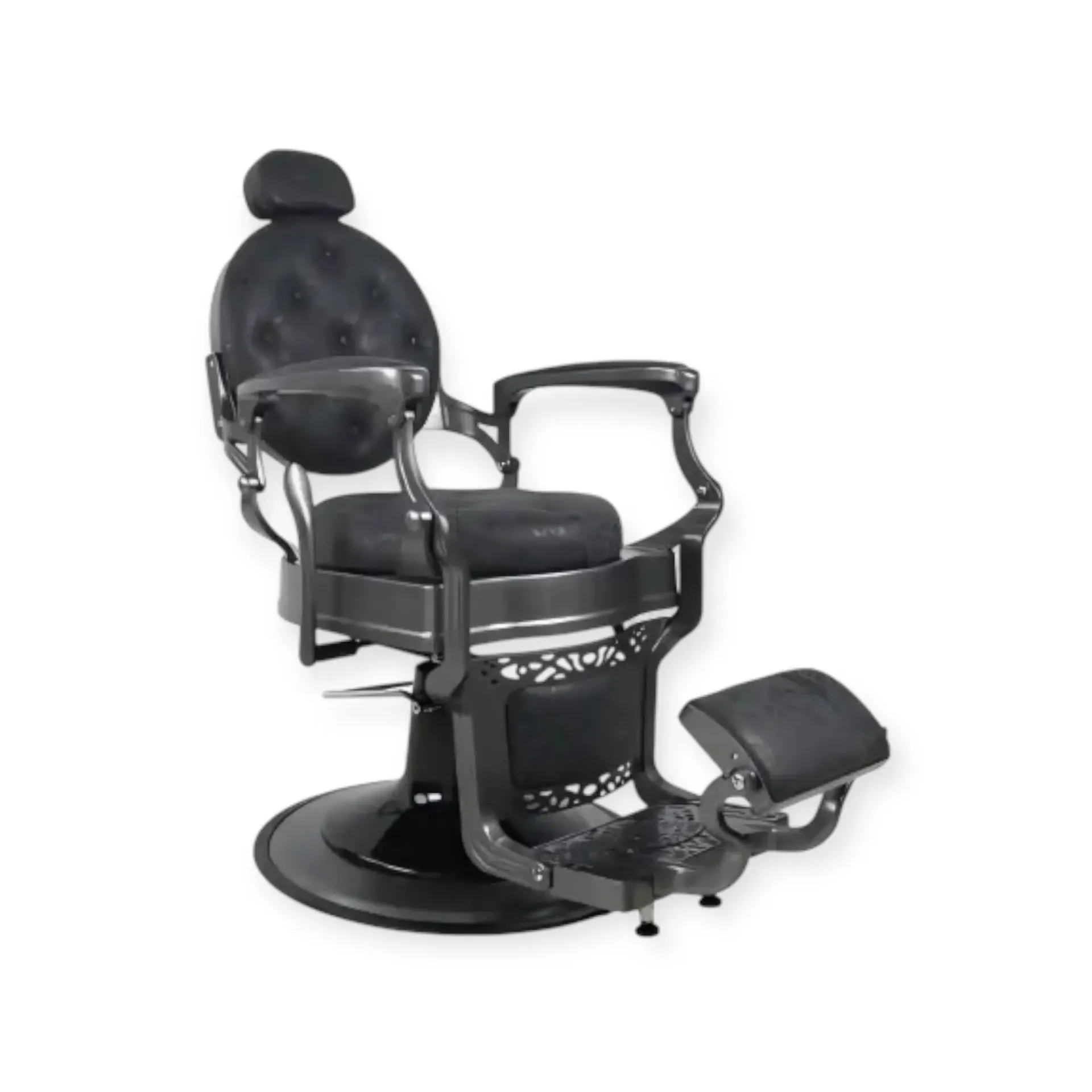 Barber Chair FR-58020-A3 | Grey Frame | Saint Paul Black (011)