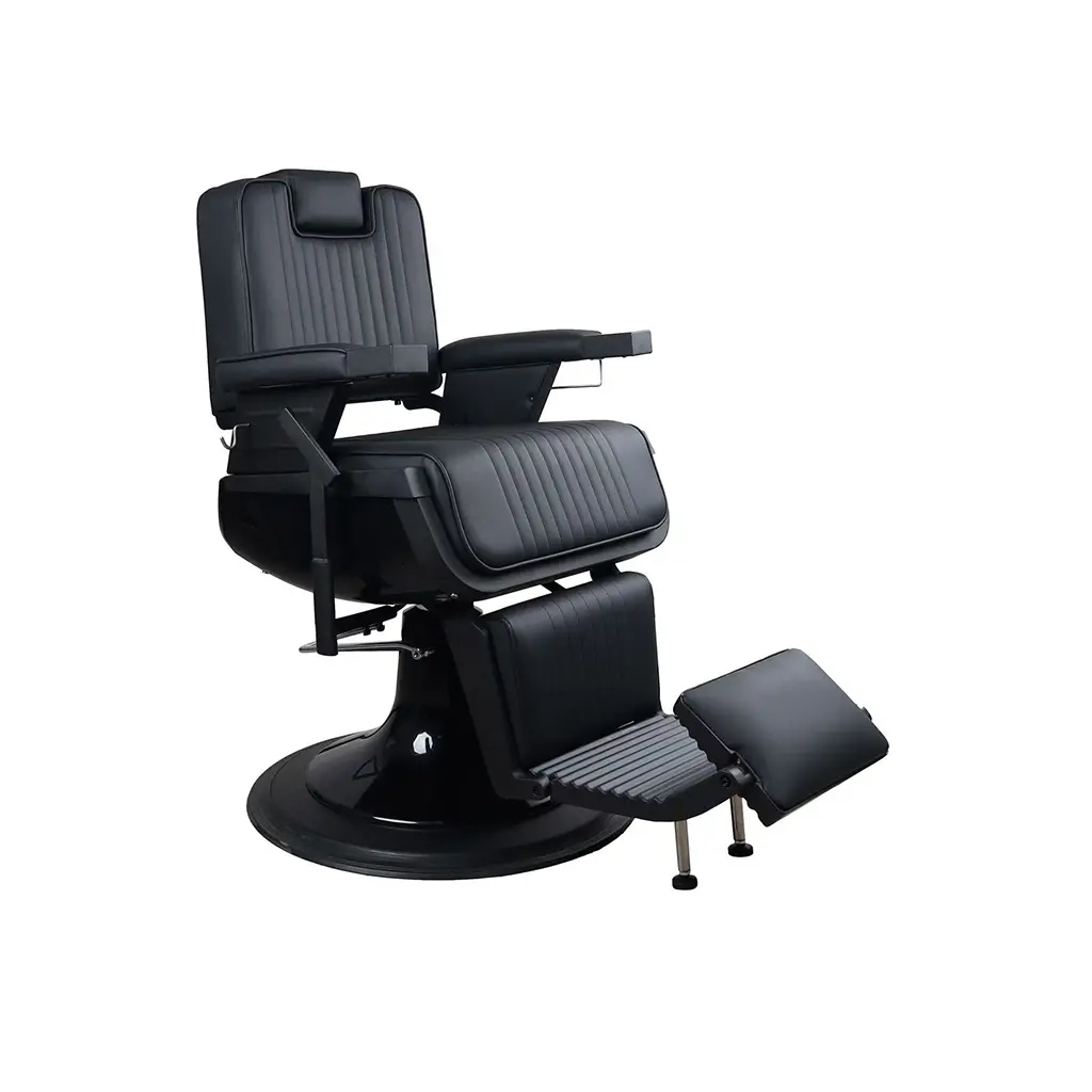 Barber Chair FR-58007-HC | Black Matte Frame | Vilnius Black (004)