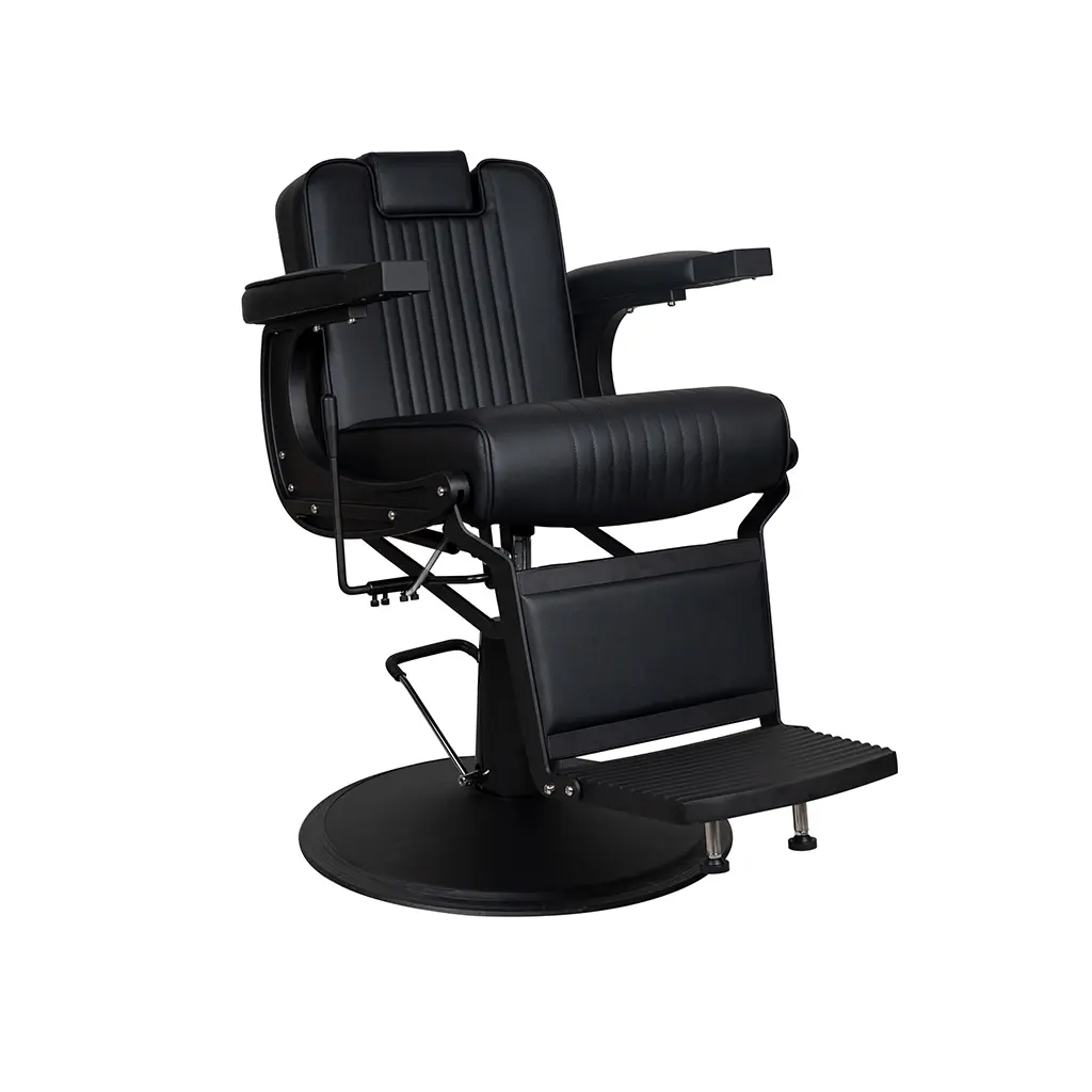 Barber Chair FR-58003B-B4 | All Black Matte | Honolulu Black (004)