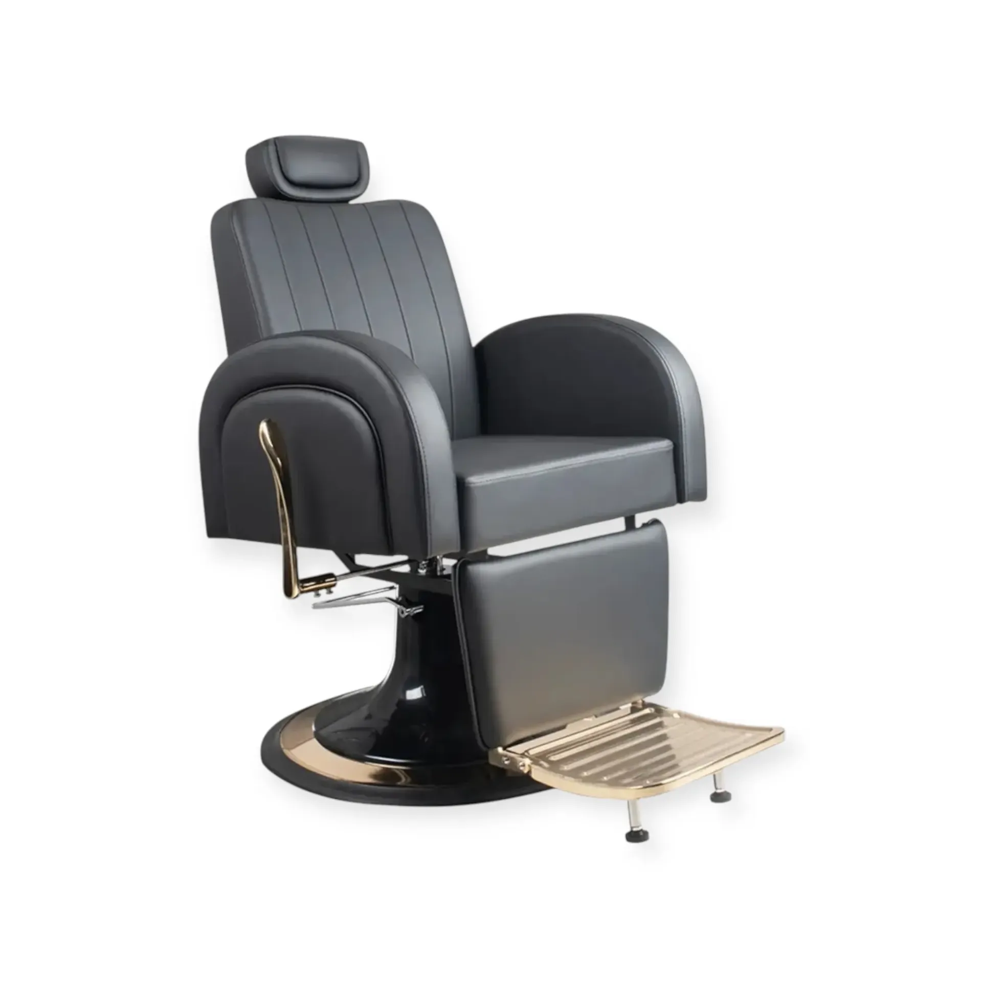 Barber Chair FR-58059-A3 | Gold Chrome | Manila Black (004)