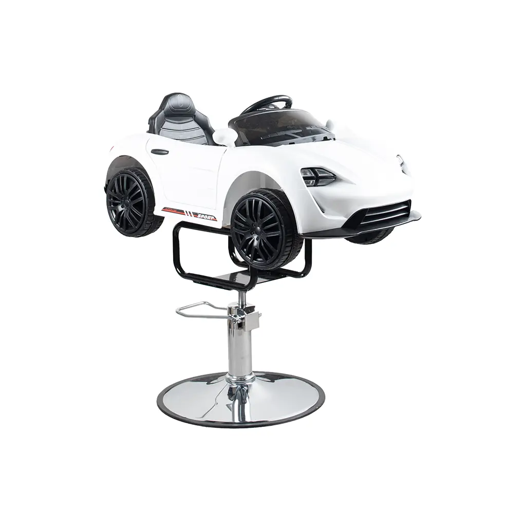 [Children Chair FR-33009 White] Children Barber Chair FR-33009-WT | Kids Car Salon Chair