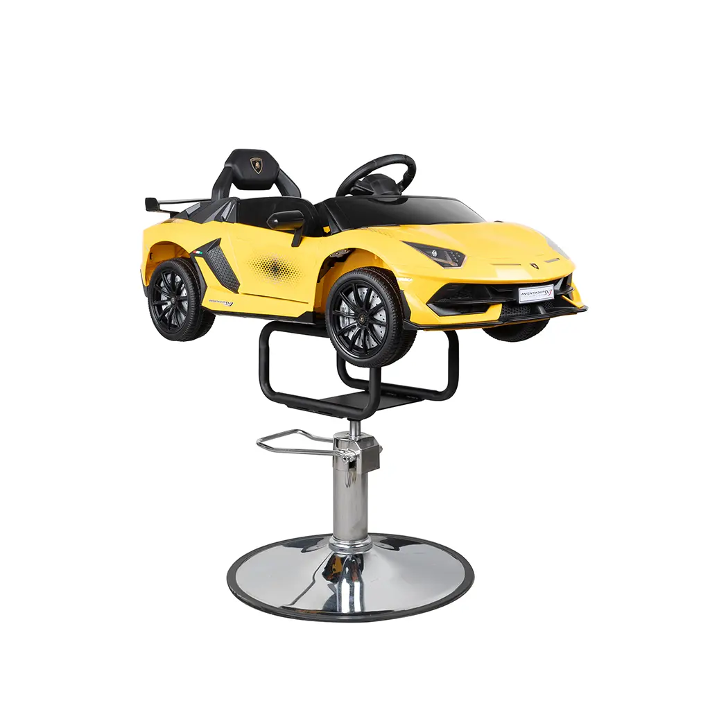 [Children Chair FR-33011-YL] Children Barber Chair FR-33011-YL Madrid Yellow | Kids Salon Chair with Car Design