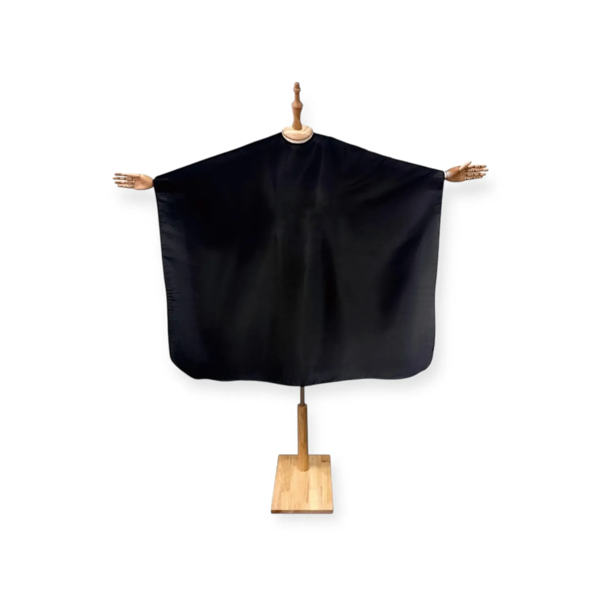 [800-4 / WS-464] DITA Barber Cape – Classic Black Cutting Cape