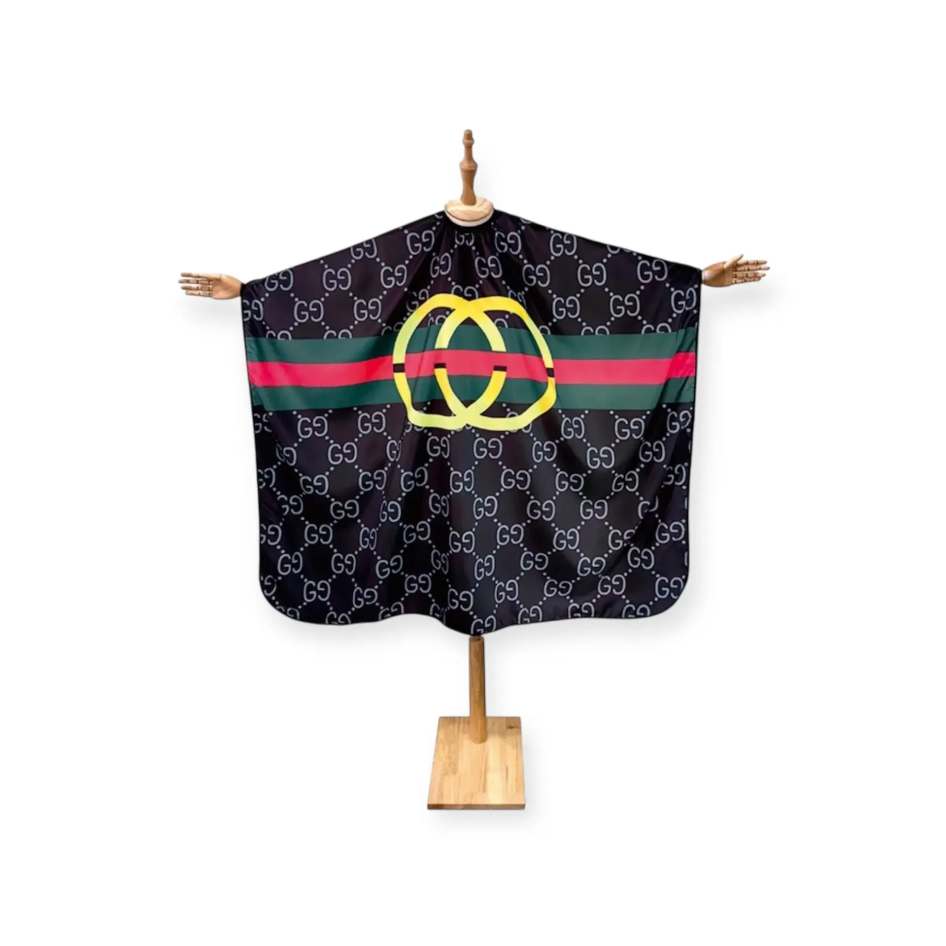 [800-7 / WS-040] DITA Barber – Luxury Stripe Monogram Style Cutting Cape