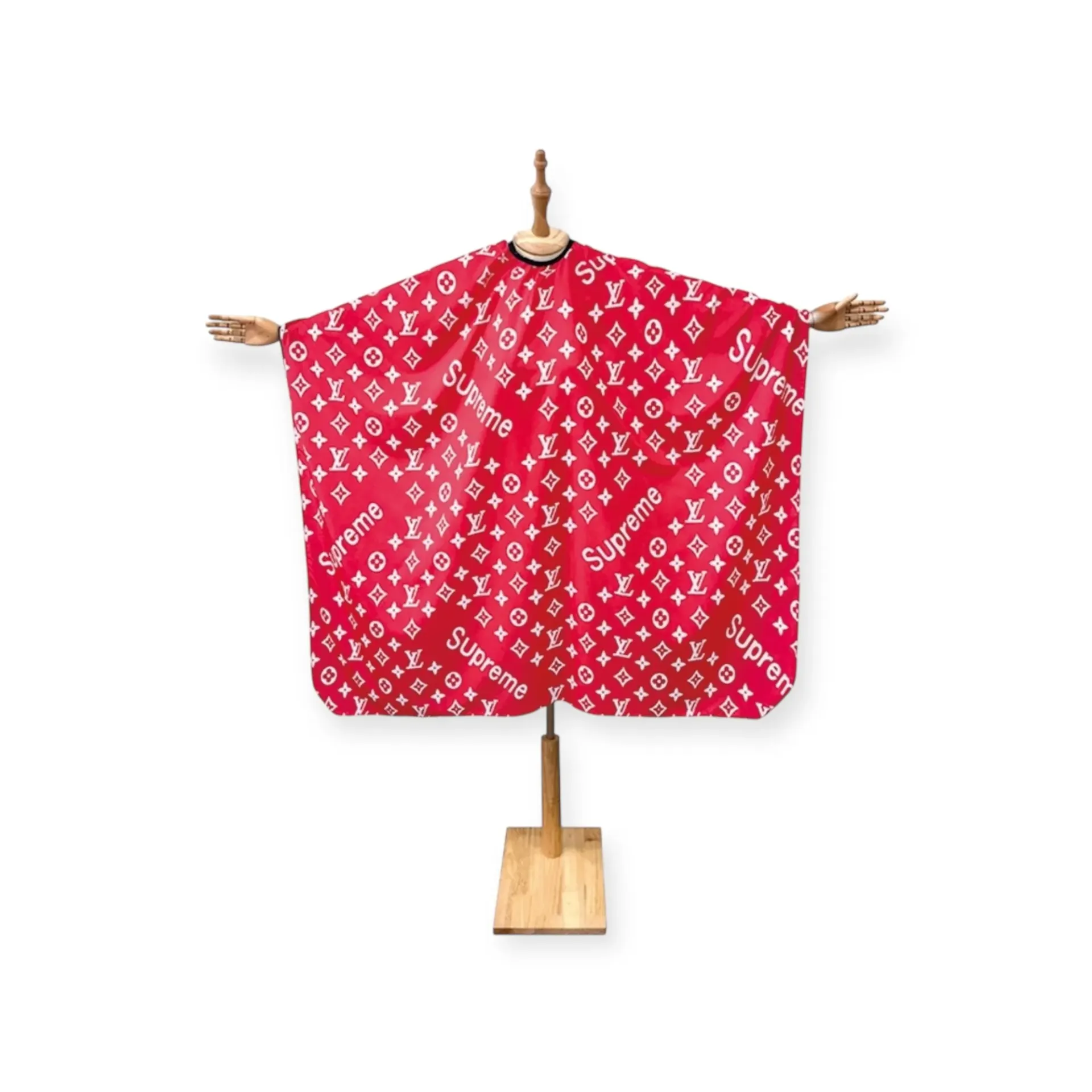 [800-15 / WS-075] DITA Barber Cape – Red Pattern Cutting Cape