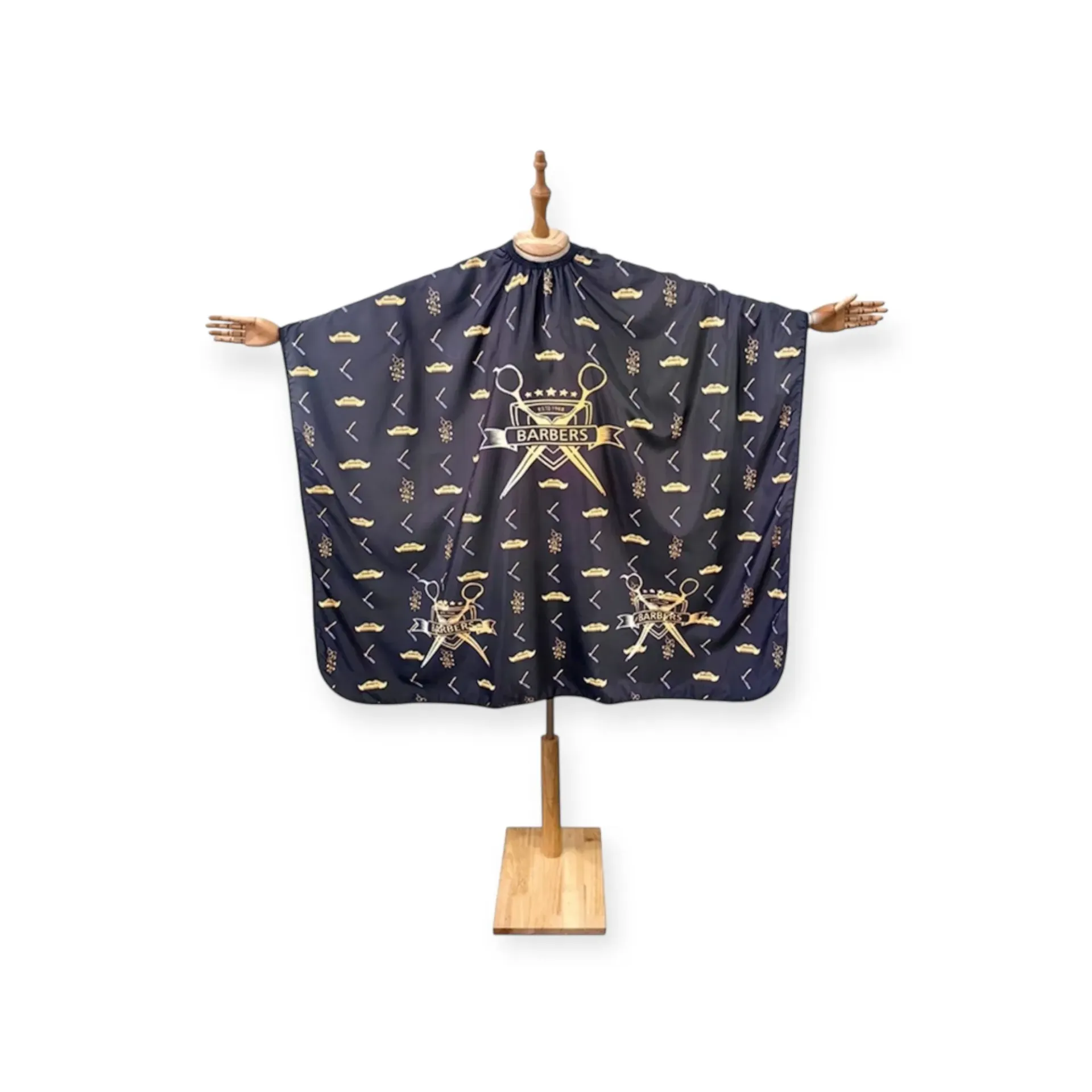 [800-17 / WS-125] DITA Barber Cape – Royal Barbers Emblem Cutting Cape