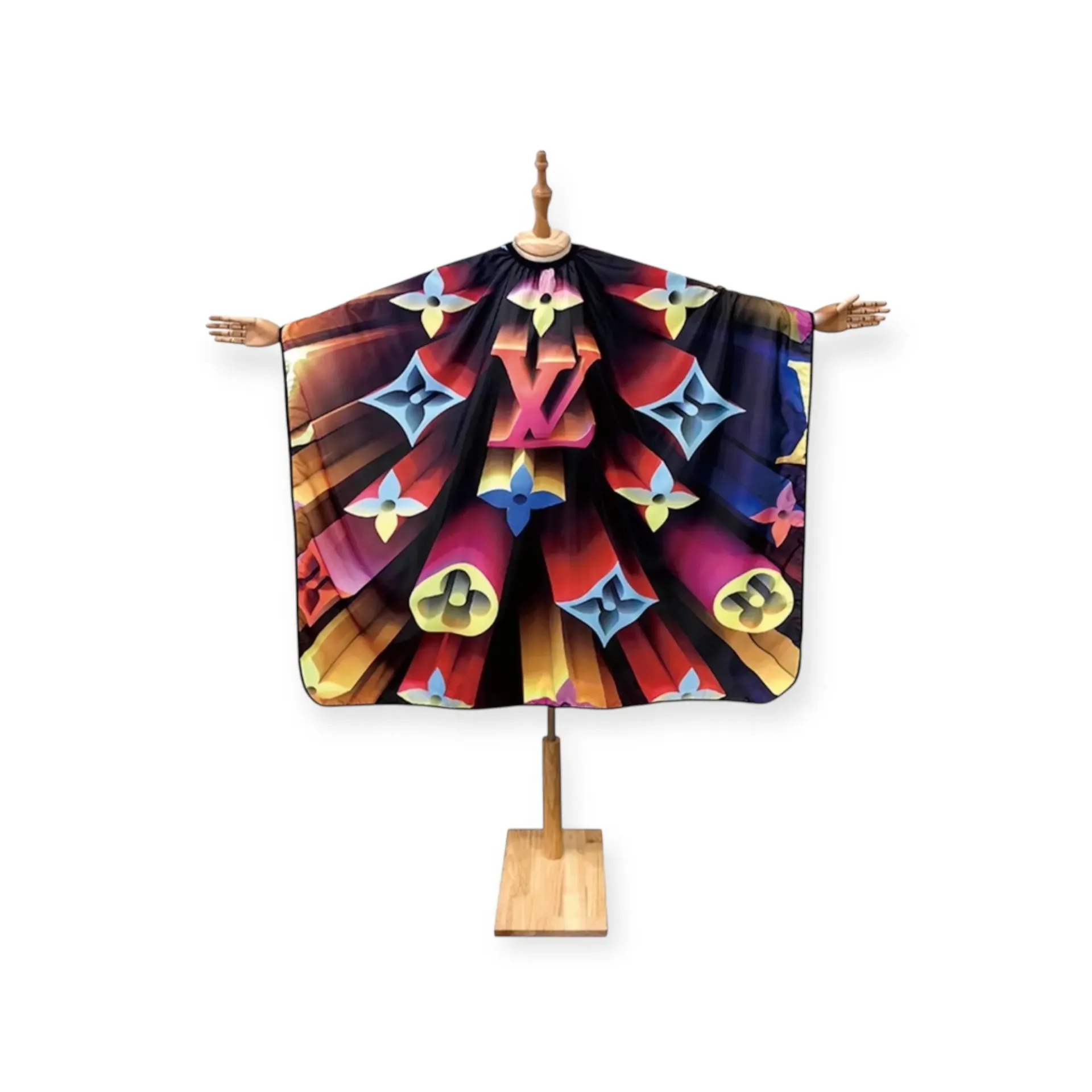 [800-19 / WS-356] DITA Barber Cape – Color Burst Pattern Cutting Cape