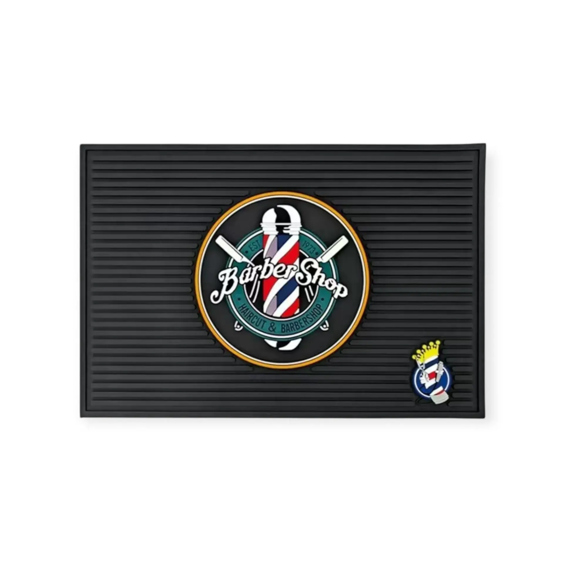 [Clipper Mat 800-35] BarberShop Mat | Logo Non-Slip Tool Mat for Barbers