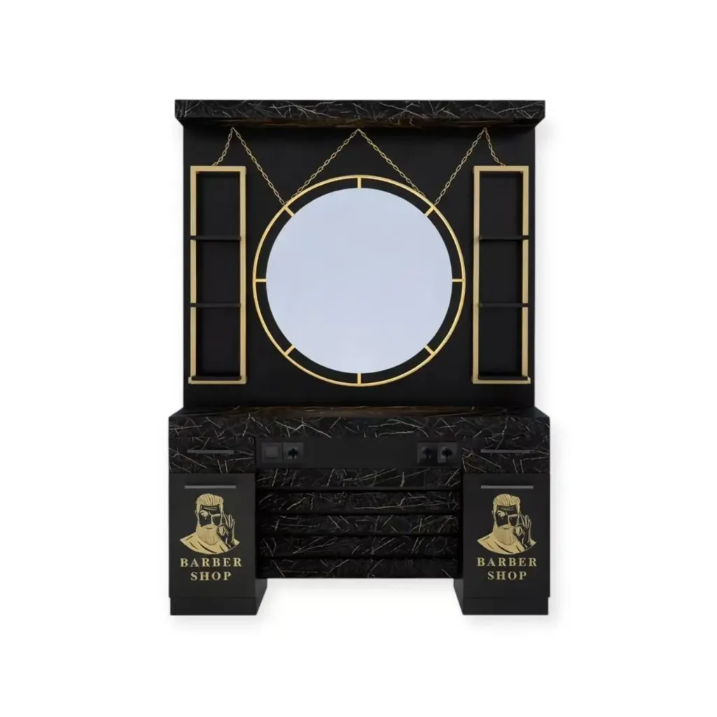 [MIRROR‑HT881‑MBGKTR] Mirror Station | HT-881 | Matte Black & Gold TR