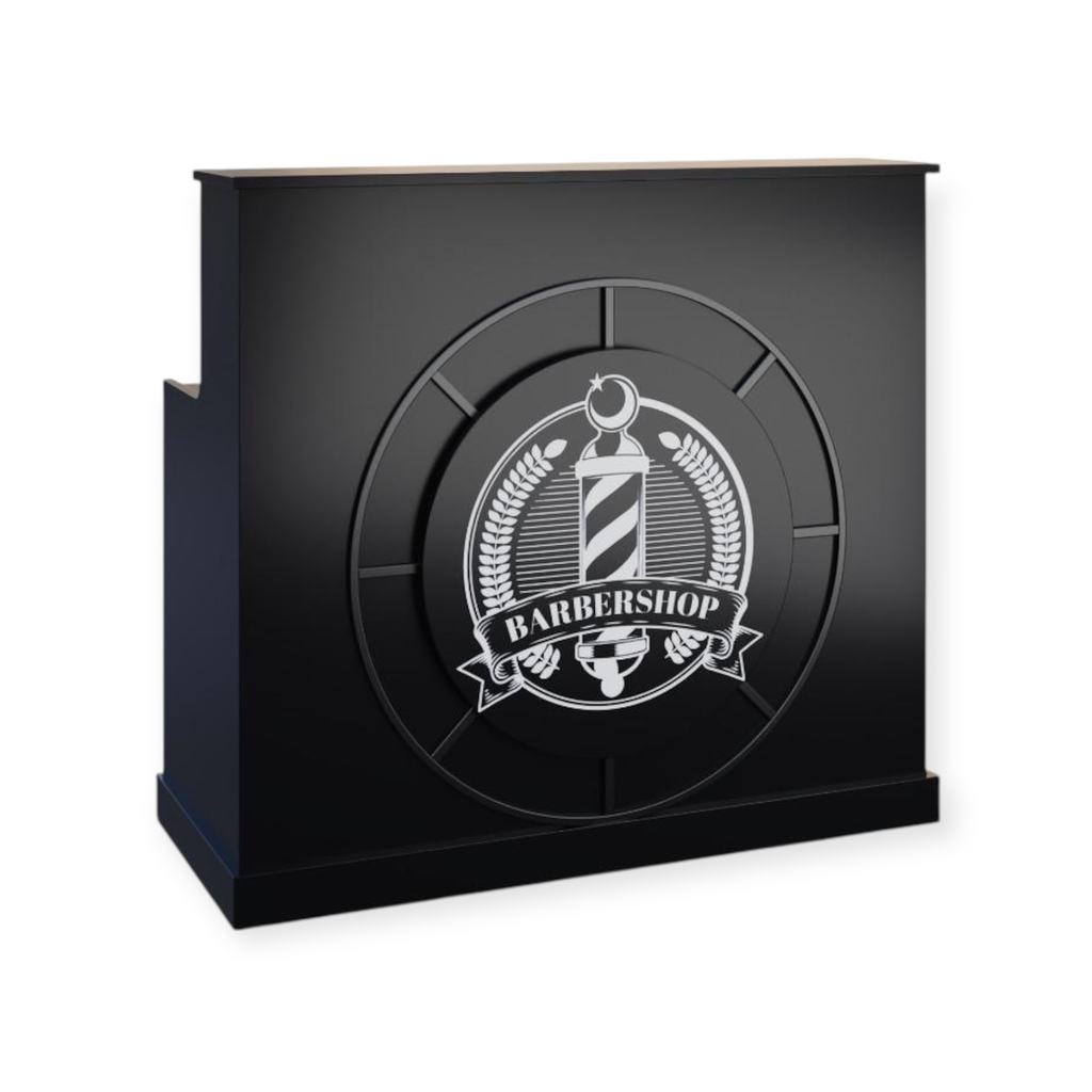 [RD-17 | Black 120cm TR] Reception Desk | RD-17 | Black 120cm TR