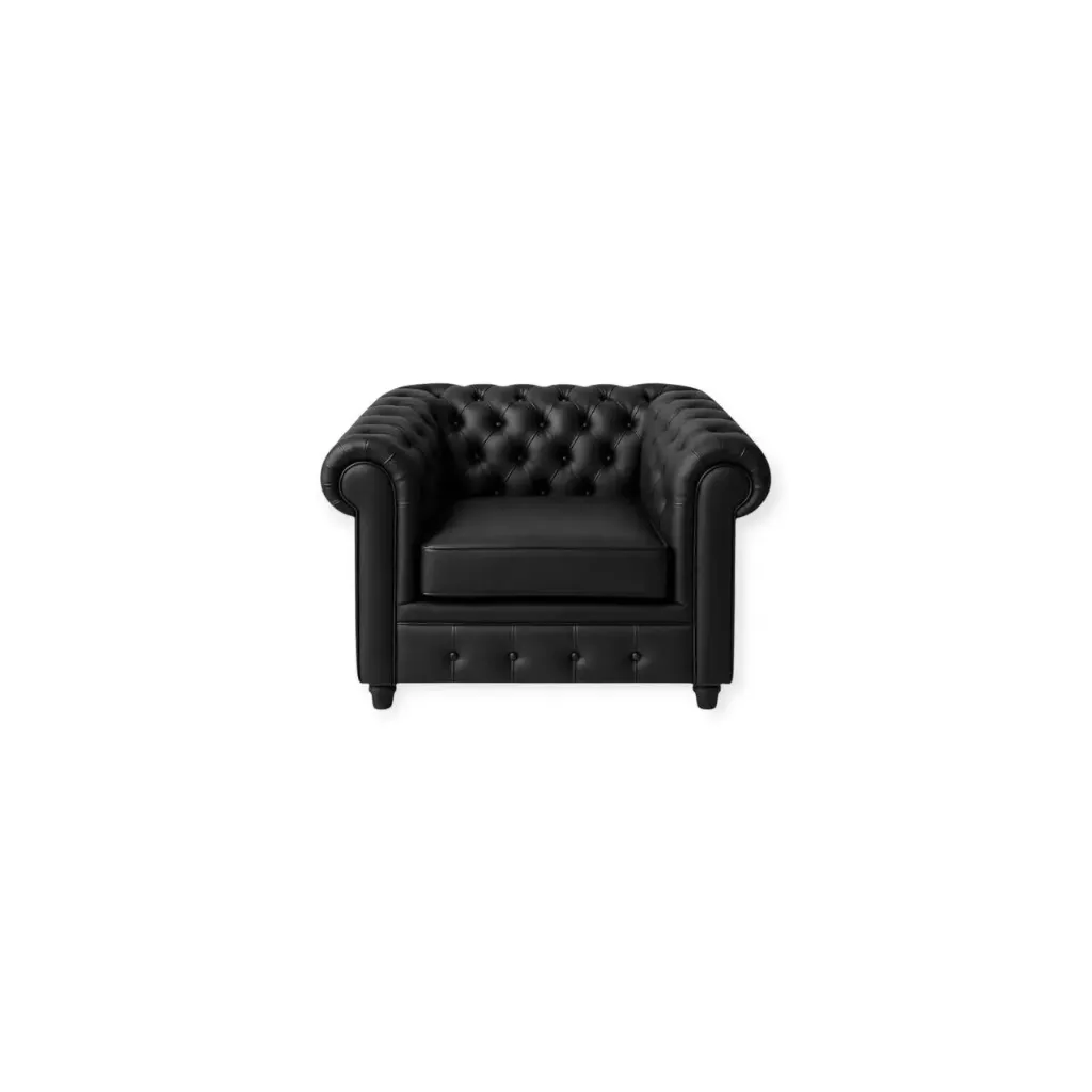 Chesterfield Sofa 1 Seater | Black TR