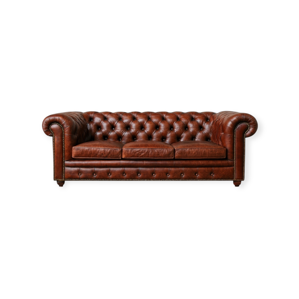 [Chesterfield Sofa Brown TR 240 cm] Chesterfield Sofa Brown TR | Luxe Brown Chesterfield Bank 240 cm