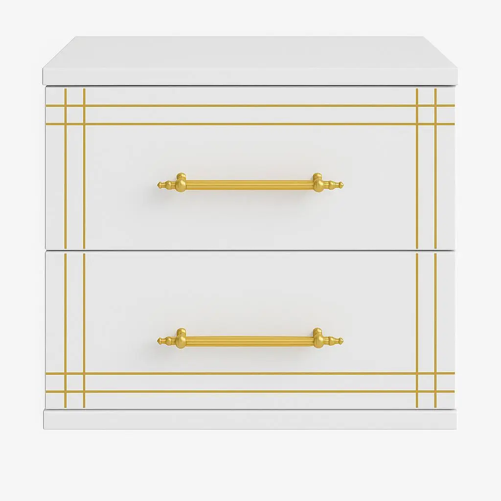 [K2-WHT-TR-2D-WHITE] Cabinet K2 White TR | 2-Drawer Storage Unit with White Finish