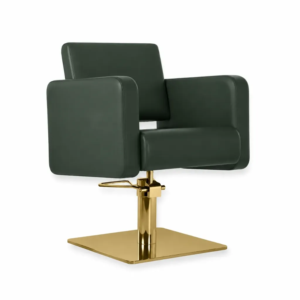 Salon Chair FR-88006-D1 | Gold Frame | Darwin Green (028)