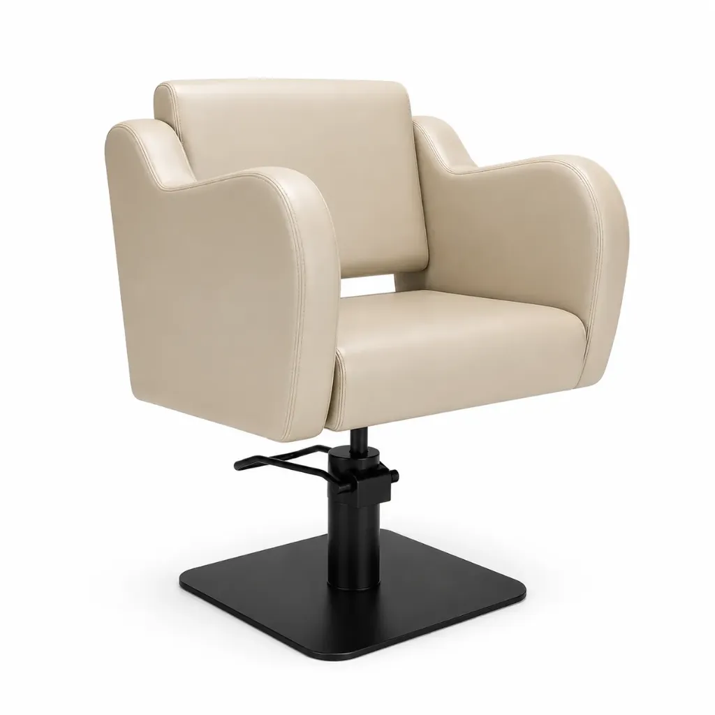 Salon Chair FR-88007-C5 | Black Frame | Cream (002)
