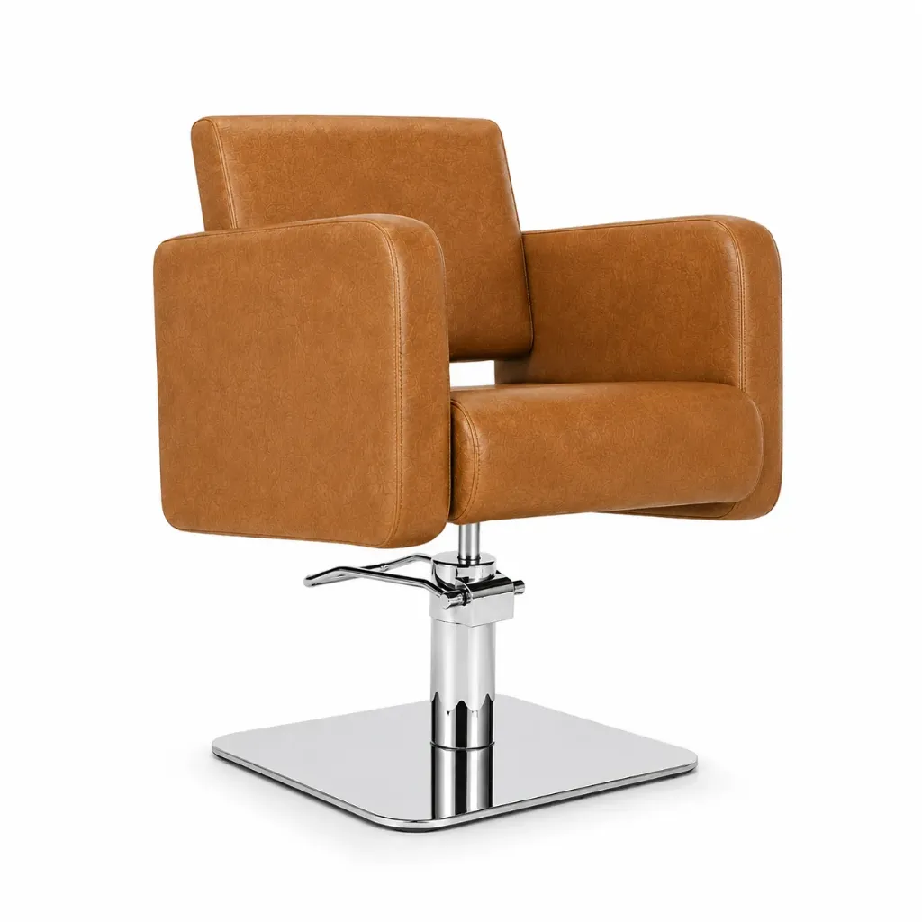 Salon Chair FR-88006-C1 | Silver Frame | Tan (035)