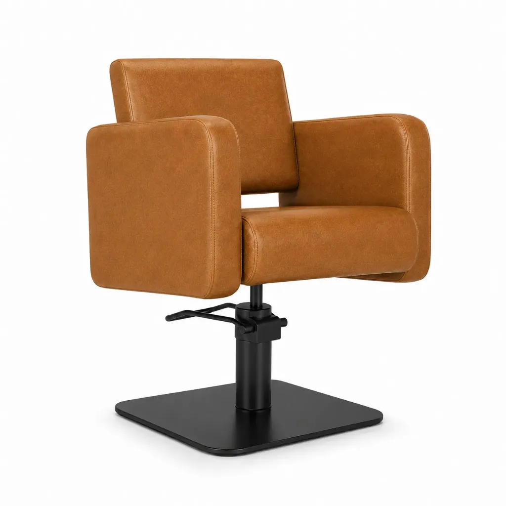Salon Chair FR-88006-C5 | CZ-006TN-C5 | Black Frame | Tan (035)